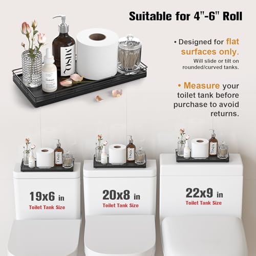 Acacia Bathroom Toilet Tank Tray