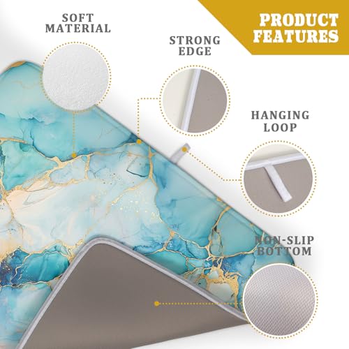 Marble Print Dish Drying Mat for Kitchen Counter