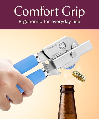 Heavy Duty Manual Can Opener with Magnetic Lid Lifter