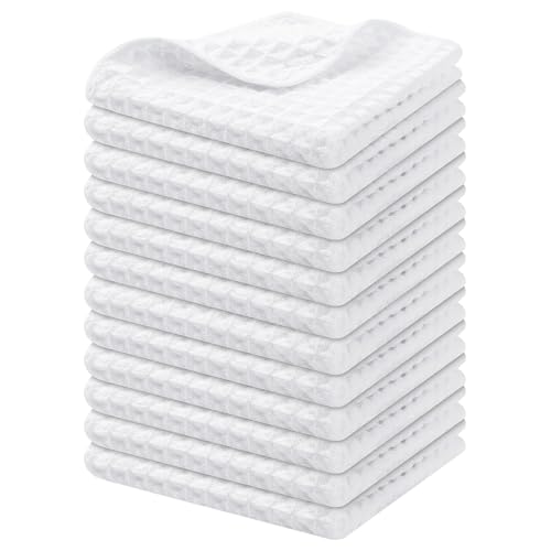 Microfiber Waffle Weave Kitchen Dish Cloths (12 Count)