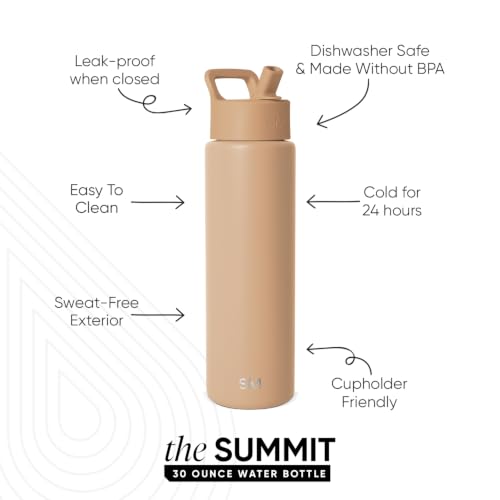 Insulated Water Bottle with Straw