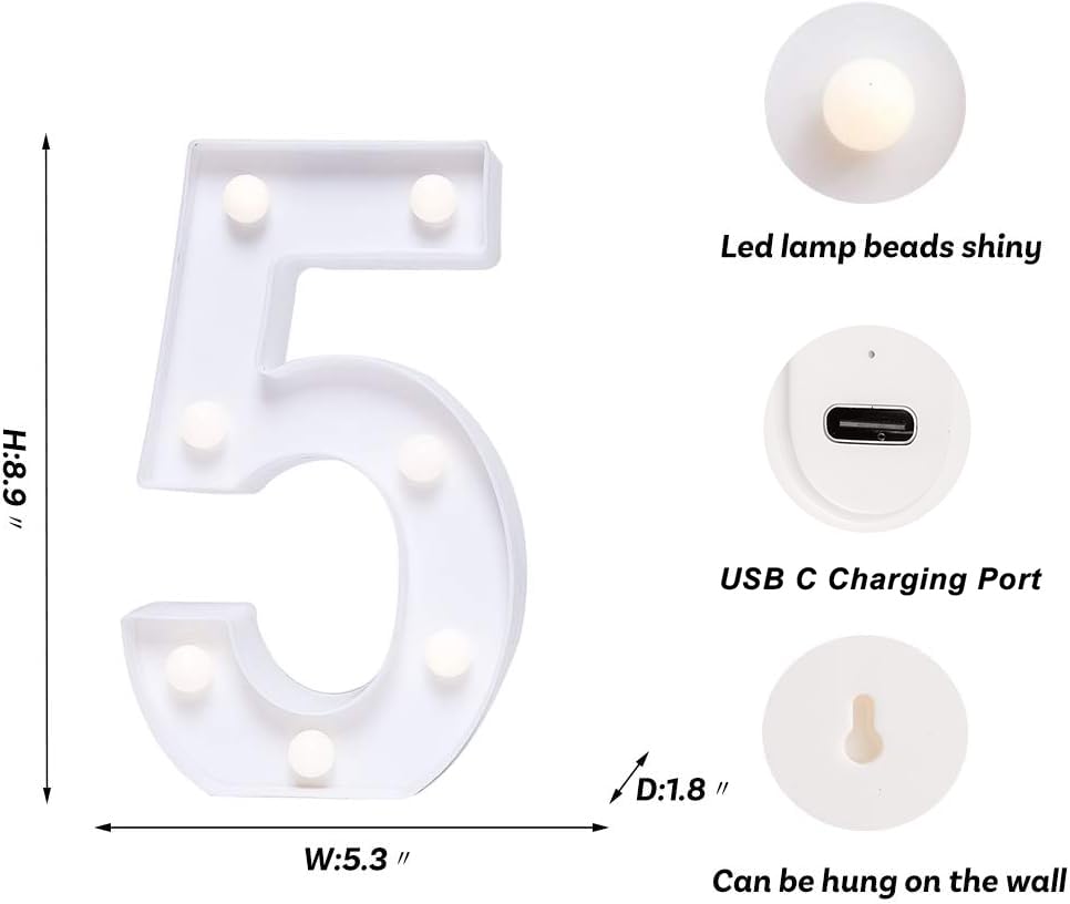 Rechargeable LED Letter Lights Sign Marquee Light Up Letters Sign for Night Light Wedding