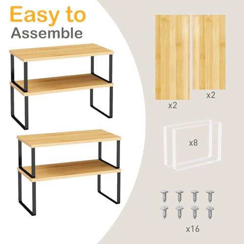 Cabinet Shelf Organizers (4 Count)