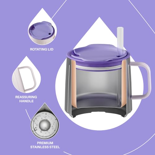14 oz Insulated Coffee Mug with Lid and Straw