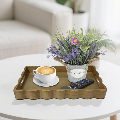 Pine Wood Decorative Tray with Handle