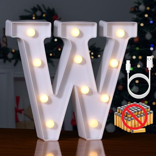 Rechargeable LED Letter Lights Sign Marquee Light Up Letters Sign for Night Light Wedding