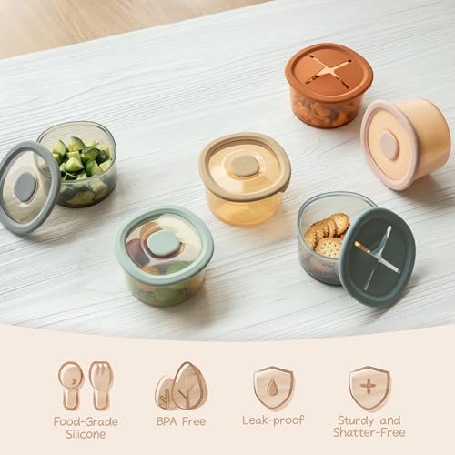Silicone Snack Containers for Kids (8 Fl Oz)