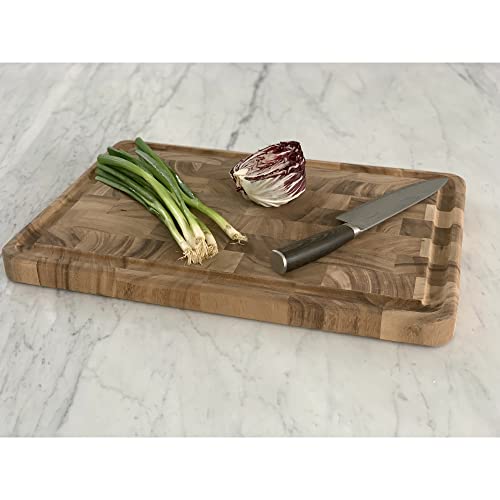 Acacia Wood Cutting Board With & Without Juice Channel Set