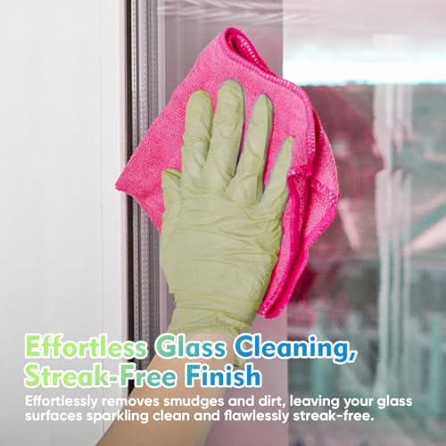 Microfiber Cleaning Cloth 20 Pack 11.5 x 11.5 Inch Microfiber Towels for Cars Ultra Absorbent Cleaning Rags Lint Free Cleaning Towels for Household Kitchen (20 Count)
