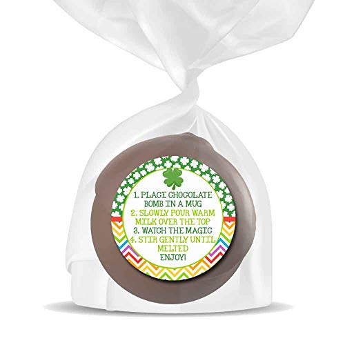 You're The Bomb Shamrock Themed Happy St. Patrick's Day Hot Cocoa Bomb Packaging Sticker Labels