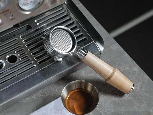 Bottomless Portafilter 54mm Breville Compatible Maple Handle