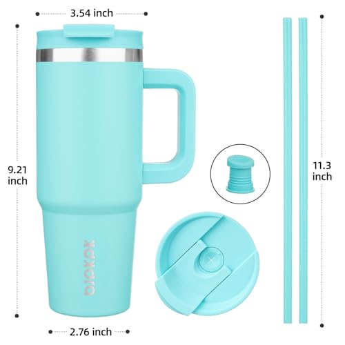 30 oz Insulated Tumbler with Handle & Straw