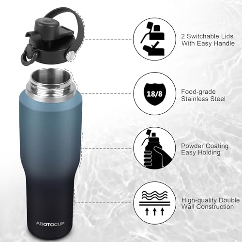32oz Insulated Water Bottle Keep Cold 24h&Hot 12h