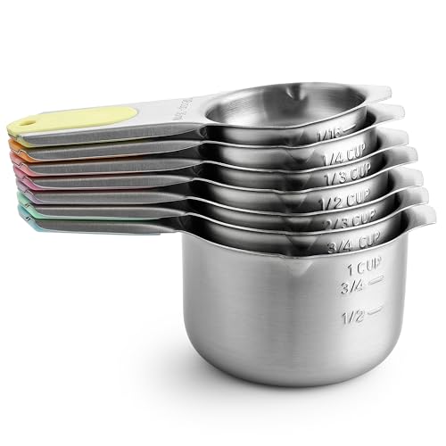 Magnetic Stainless Steel Measuring Cups Set of 7 (7 Count)