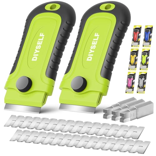 2 Pack Razor Blade Scraper Tool with 30 Blades (2 Count)
