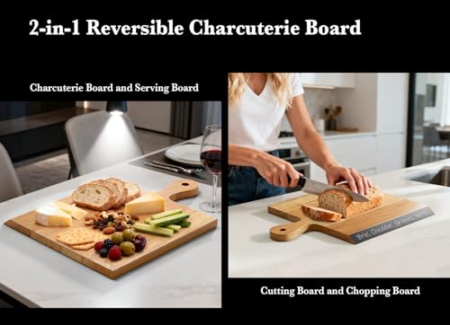 Acacia Wood Cutting Board with Handle
