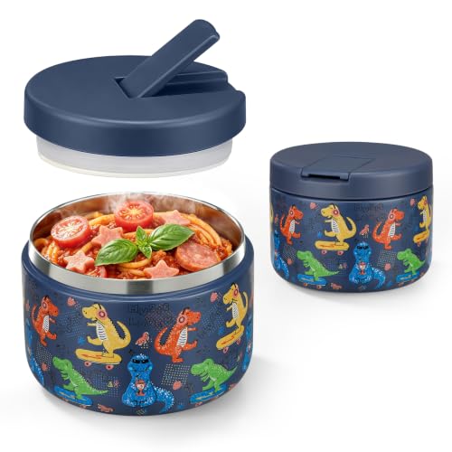 12oz Insulated Vacuum Food Jar with Buckle Lid Wide Mouth Soup Thermo for Hot Food Kids Leakproof Stainless Steel Lunch Container