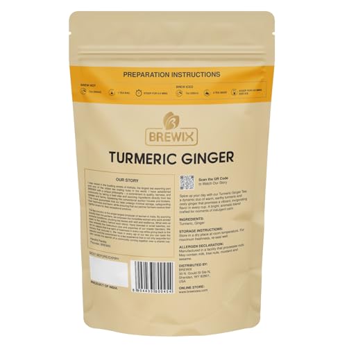 Turmeric Ginger Herbal Tea Bags (50 Count)