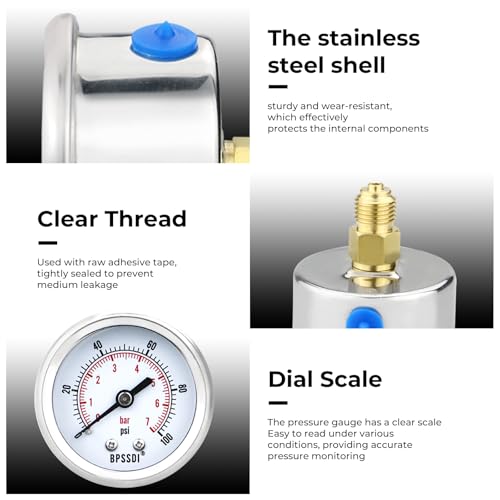 0 100 Psi Low Pressure Gauge
