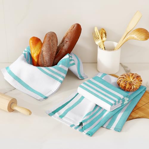 Premium Cotton Stripe Kitchen Towels 3 Pack (3 Count)