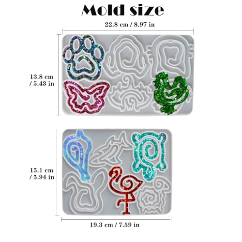 Animal Bookmark Silicone Mold Kit 12