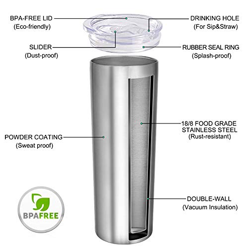 Stainless Steel Tumblers Bulk 12 Pack (12 Count)