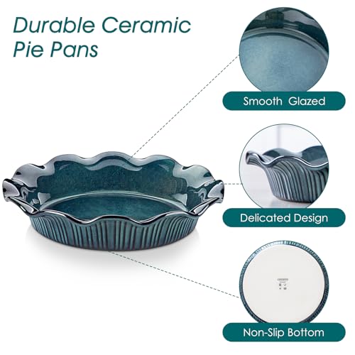 Ceramic Pie Pan for Baking (42 Ounce)