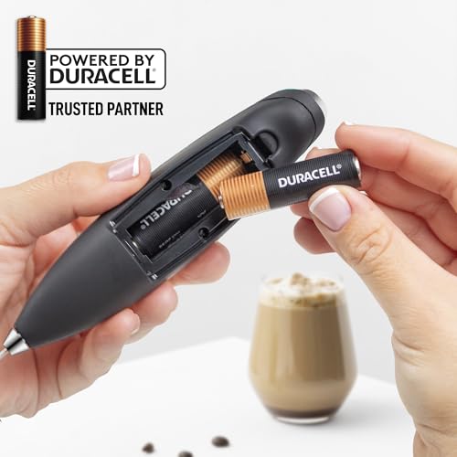 Powerful Milk Frother Wand With Duracell Batteries