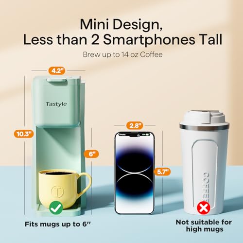 Mini Single Serve Hot and Iced Coffee Maker for K Cup and Ground