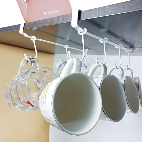 Adjustable Mug Holder Under Cabinet (8 Count)