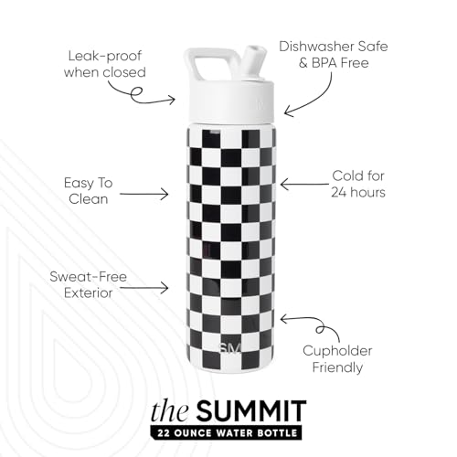 Insulated Water Bottle with Straw