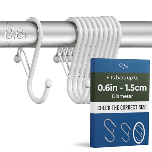 10 Pack Metal S Hooks for Hanging (10 Count)