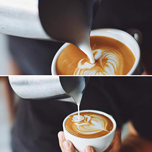 Stainless Steel Milk Frothing Pitcher Cappuccino Pitcher Pouring Jug Espresso Cup Creamer Cup for Latte Art