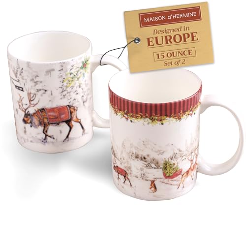 Coffee Mug with Handles Tea Cups (2 Count)