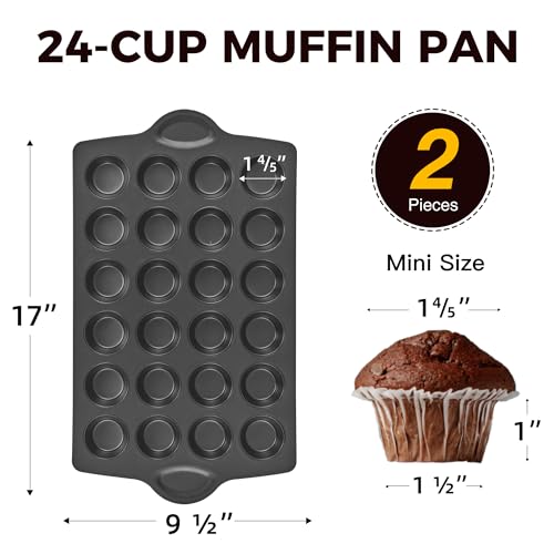 Mini 24 Muffin & Cupcake Pans with 240 Liners