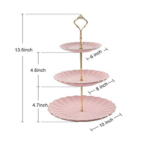 Sweejar 3 Tier Ceramic Cake Stand Wedding