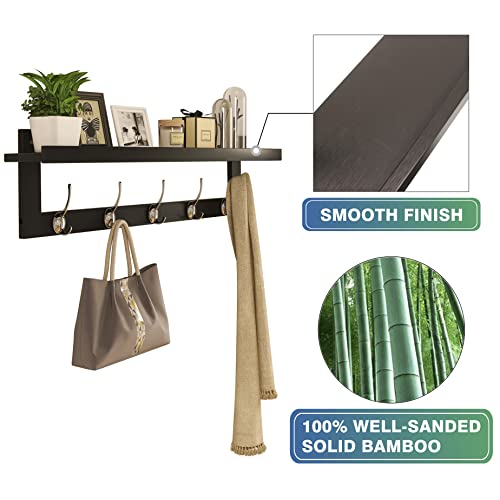 Coat Hooks with Shelf Wall