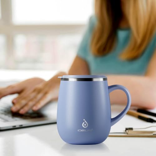 16 oz Insulated Coffee Mug with Lid and Handle