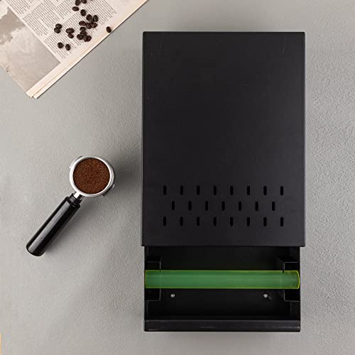 Espresso Knock Box Drawer Large Coffee Grounds Container Stainless Steel Coffee Knock Box Espresso Accessories Espresso Puck Knock Box Espresso Dump Bin Coffee Bar Accessories