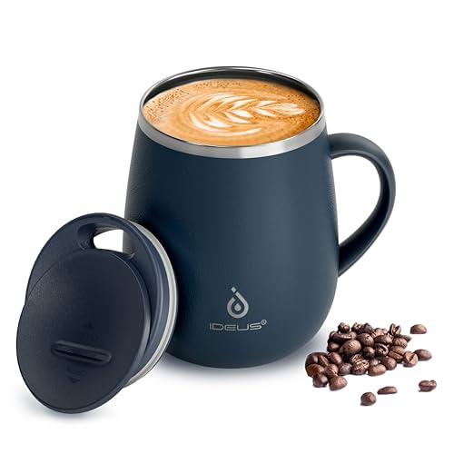 16 oz Insulated Coffee Mug with Lid and Handle