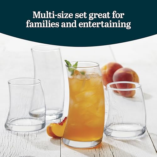 Swerve Drinking Glasses Set of 16