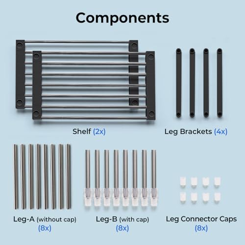 2Pack Expandable Cabinet Organizer 11.8~19.6 x 7.8 x 6~9 (2 Count)