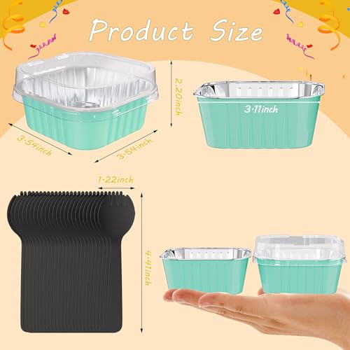 25 Pack Mini Cake Pans with Lids (25 Count)