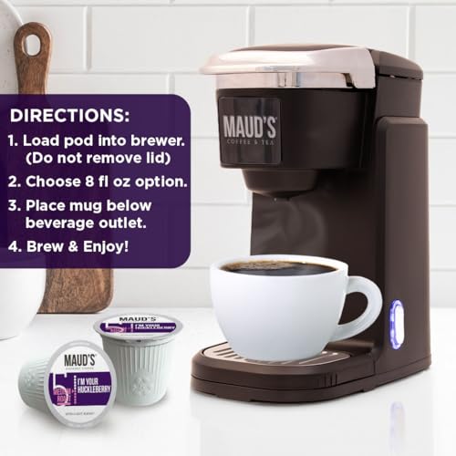 Huckleberry Flavored Medium Roast Coffee Pods (18 Count)