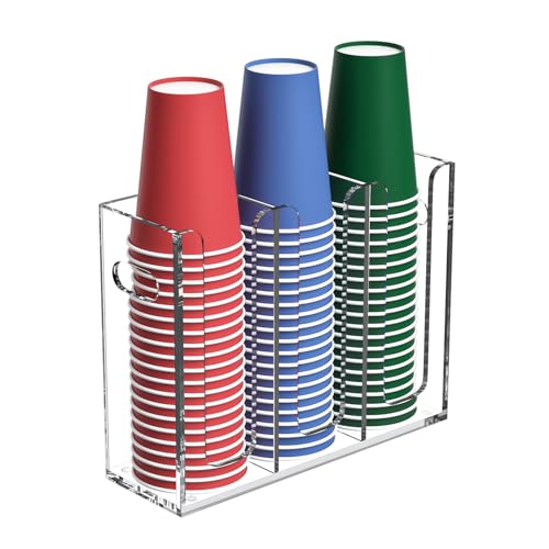 Disposable Coffee Cup Dispenser with Handles (3 Count)