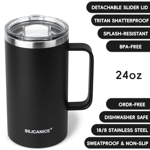 14 24oz Insulated Coffee Mug With Handle
