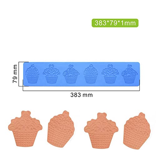 Cupcake Silicone Mold 3D Cupcake Lace Pad Cake Mold Cake Fondant Molds Fondant Clay Mould for Sugarcraft Polymer Clay Cupcakes Chocolate Candy