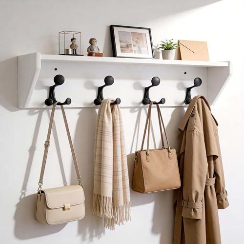 Wall Shelf with Hooks