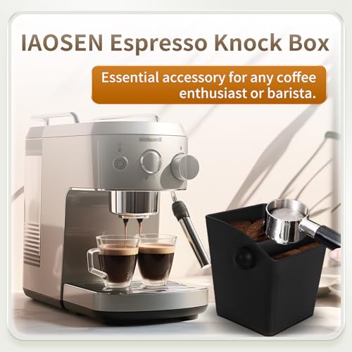 Knock Box Square High Sidewall Design Espresso Knock Box Shock