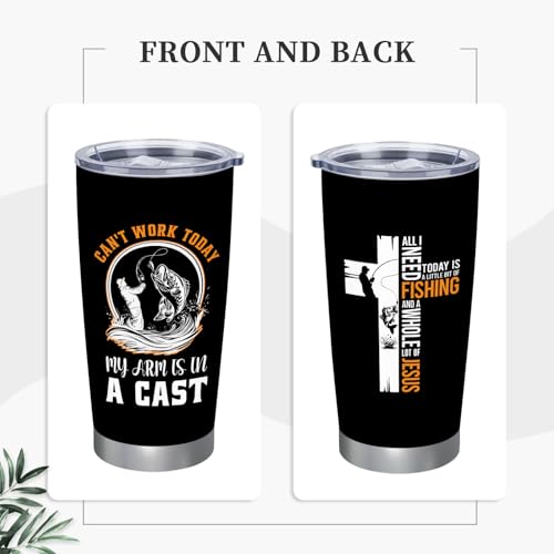 Fishing Gifts for Men 20 Oz Stainless Steel Tumbler (20 Count)